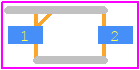 UDZSTE-1718B - ROHM Semiconductor PCB footprint - Small Outline Diode Flat Lead - Small Outline Diode Flat Lead - SOD-323