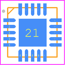 MADR-009443-000100 - MACOM PCB footprint - Quad Flat No-Lead - Quad Flat No-Lead - 20-lead PQFN