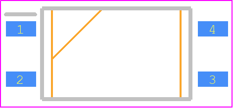 VO615A-9X007T - Vishay PCB footprint - Small Outline Packages - Small Outline Packages - SMD-4 OPTION 7_
