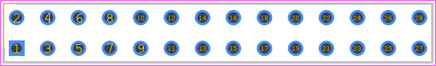 1-103240-4 - TE Connectivity PCB footprint - Header, Vertical - Header, Vertical - 1-103240-4
