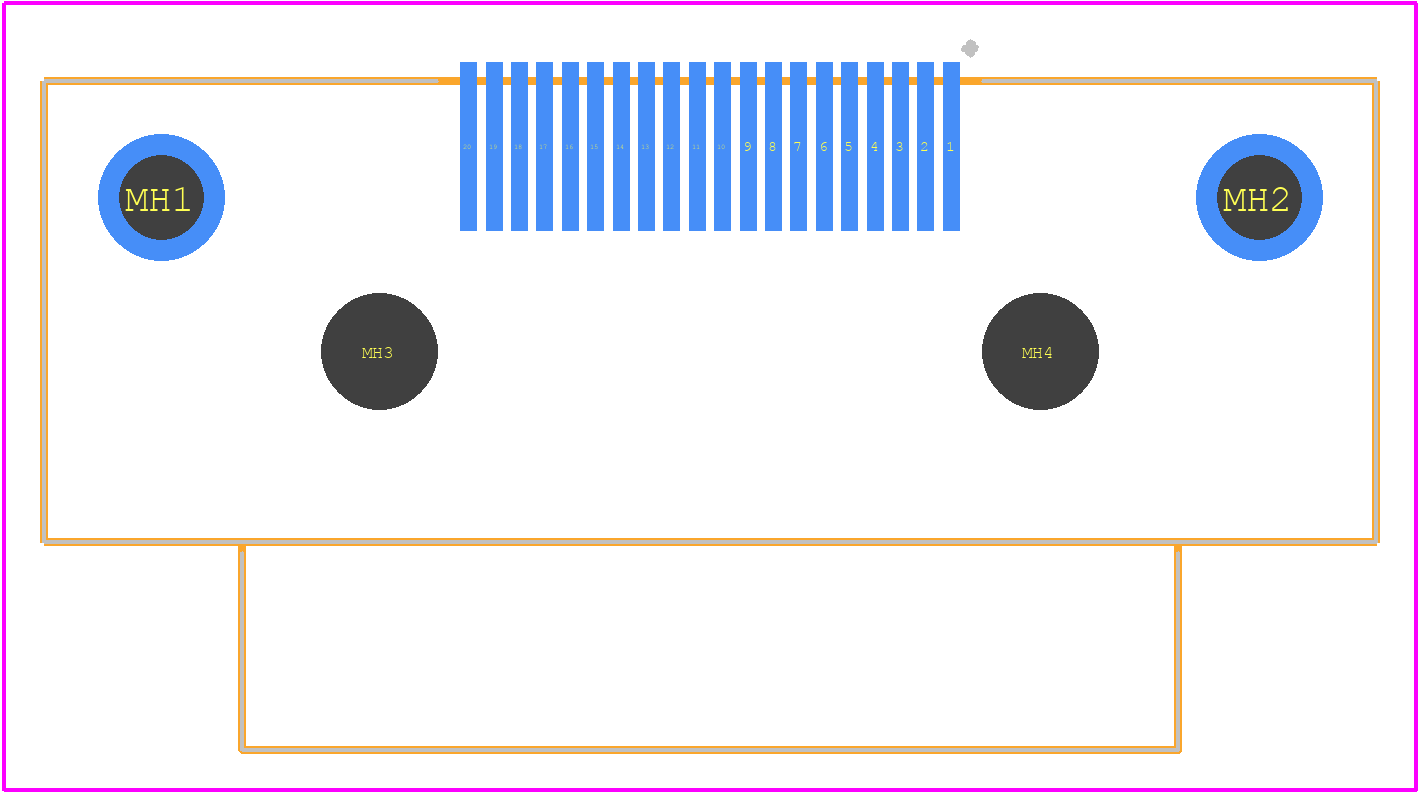 10220-1S10PE - 3M PCB footprint - Other - Other - 10220-1S10PE-5