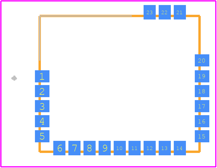 BLUENRG-M2SA - STMicroelectronics PCB footprint - Other - Other - BLUENRG-M2SA-3