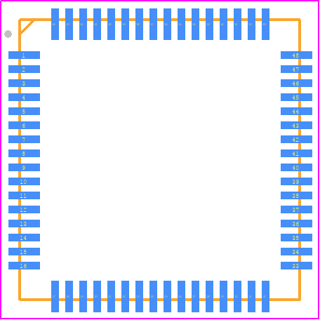 ATSAMD21J18A-MF - Microchip PCB footprint - Quad Flat No-Lead - Quad Flat No-Lead - 64-pin TQFP