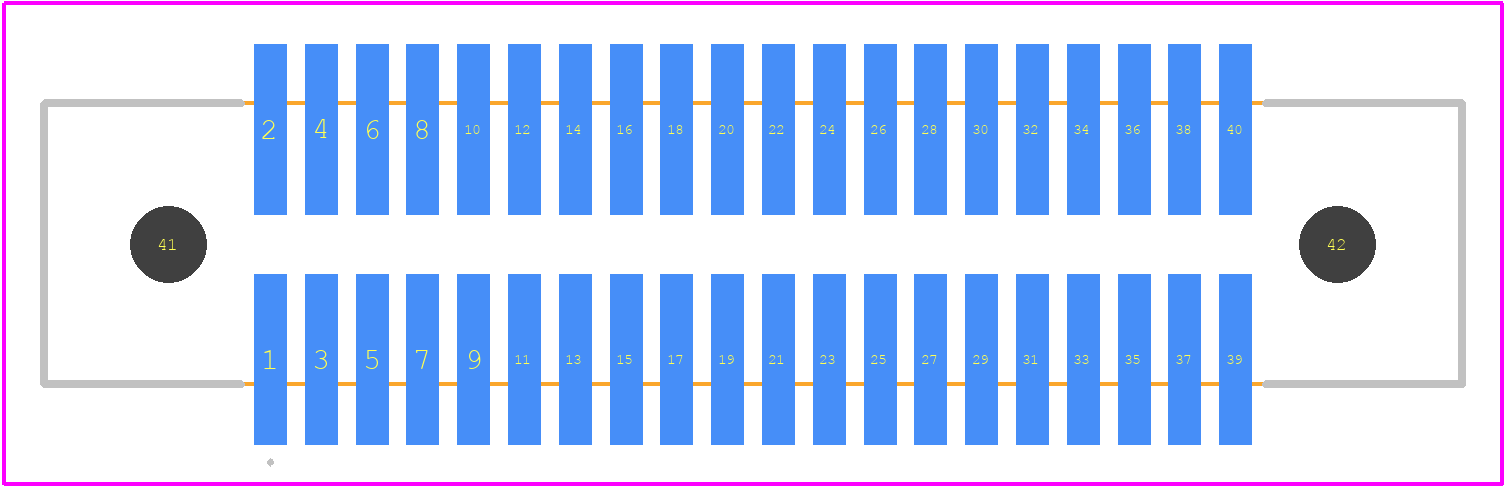 FX2-40P-1.27SV(71) - Hirose PCB footprint - Other - Other - FX2-40P-1.27SV(71)-4