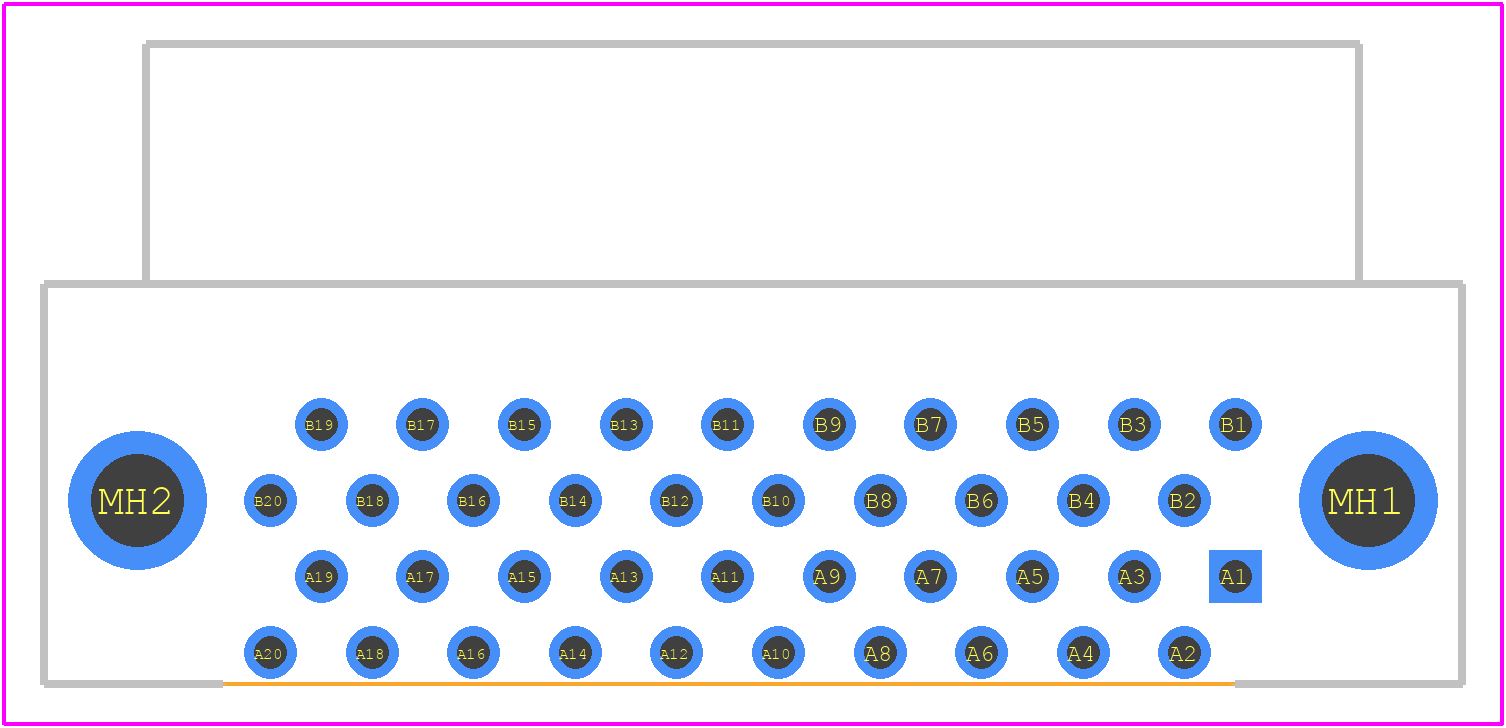FX2-40S-1.27DS(71) - Hirose PCB footprint - Other - Other - FX2-40S-1.27DS(71)-2