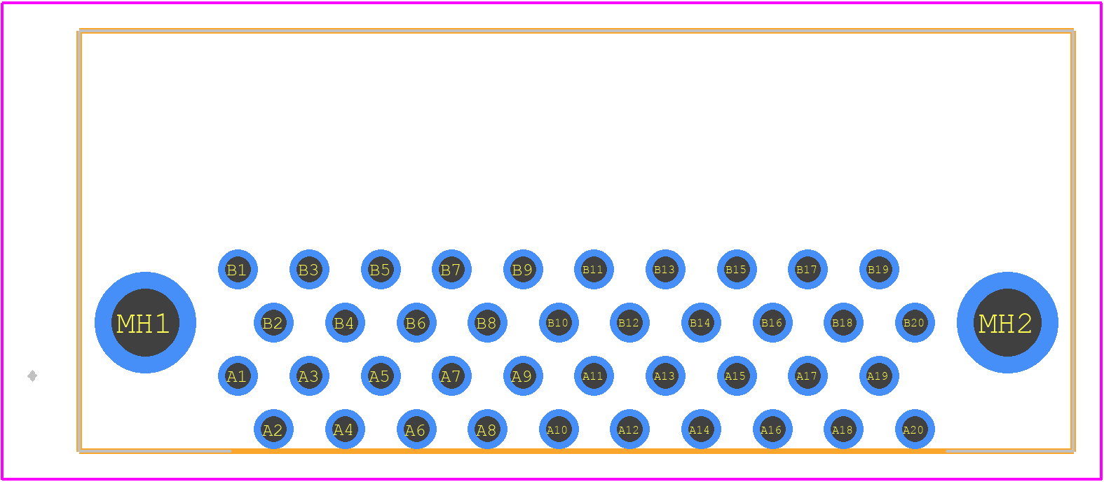 FX2-40P-1.27DSL(71) - Hirose PCB footprint - Other - Other - FX2-40P-1.27DSL(71)-1
