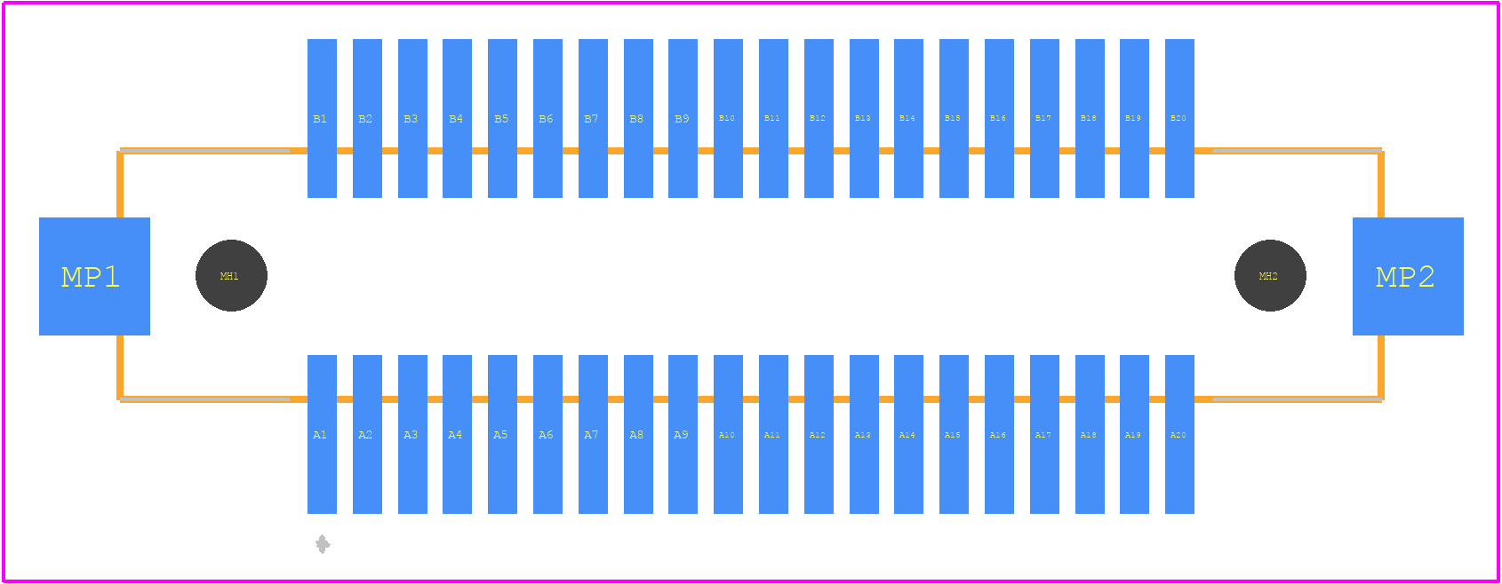 FX2-40P-1.27SVL(71) - Hirose PCB footprint - Other - Other - FX2-40P-1.27SVL(71)-1