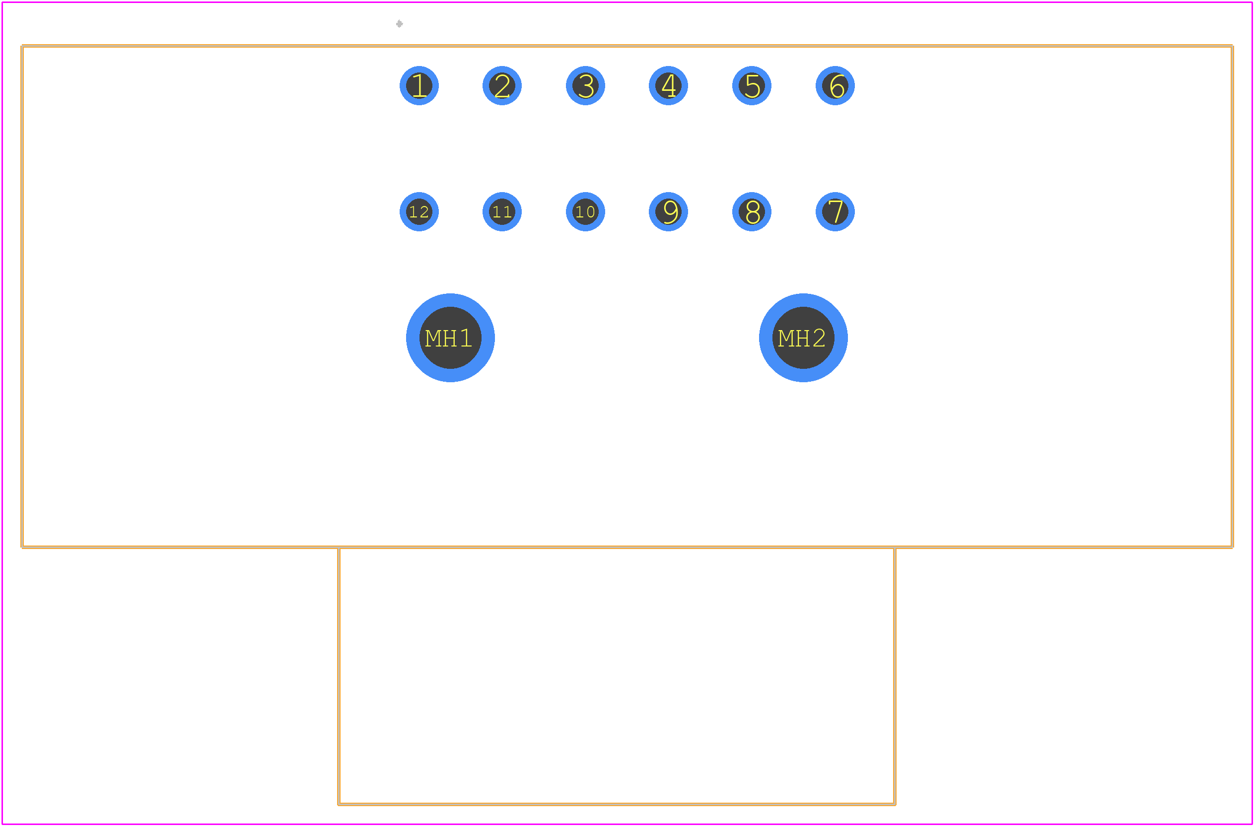DTM13-12PB - TE Connectivity PCB footprint - Other - Other - DTM13-12PB-4