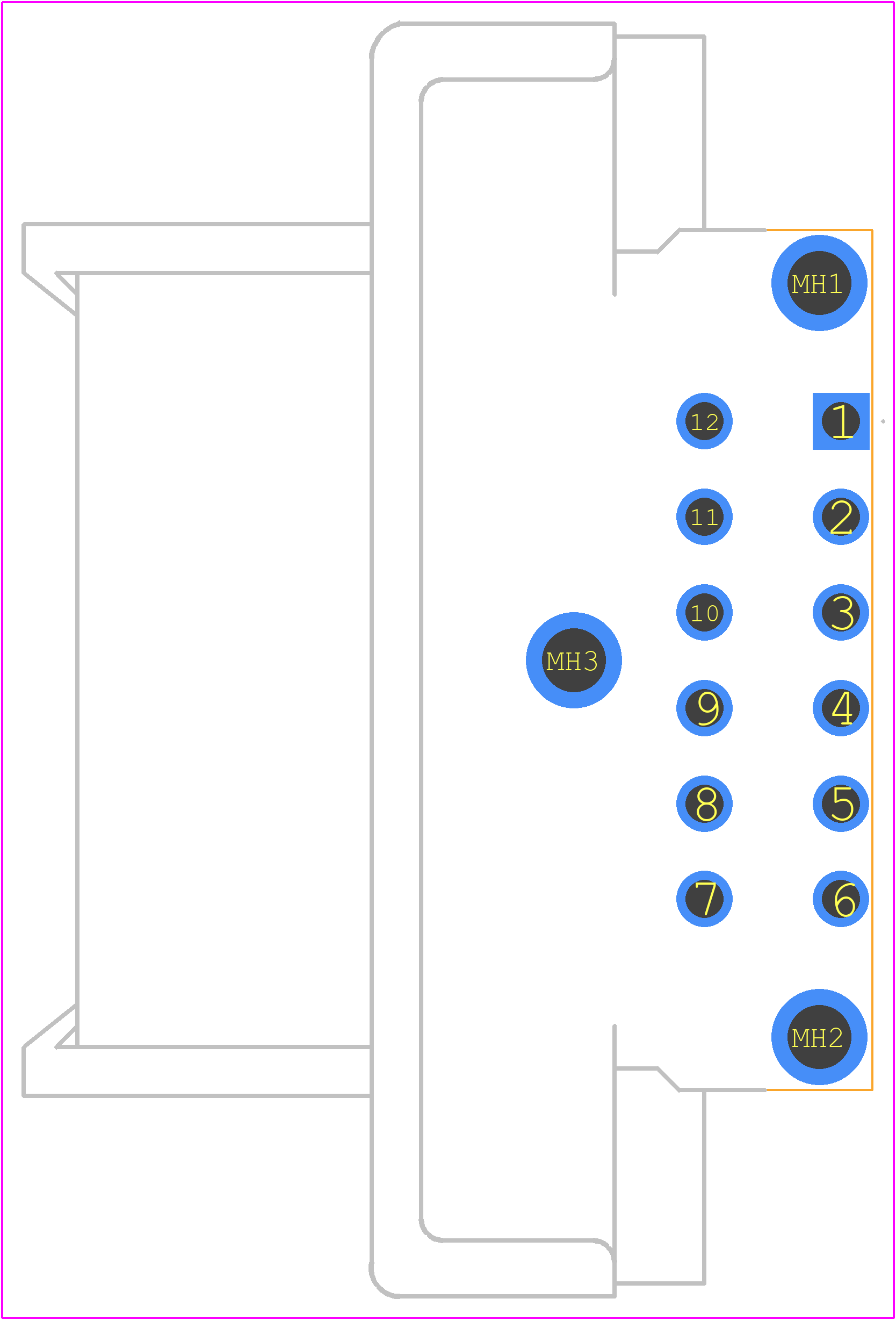 DT13-12PB - TE Connectivity PCB footprint - Other - Other - DT13-12PB-2