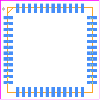 HD64F3694GFTV - Renesas Electronics PCB footprint - Quad Flat No-Lead - Quad Flat No-Lead - TNP-48