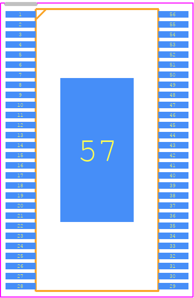DRV8301DCAR - Texas Instruments PCB footprint - Small Outline Packages - Small Outline Packages - DCA (R-PDSO-G56)