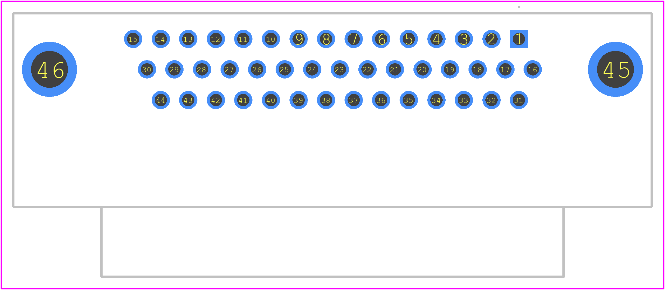 HDL44-SL-B - Adam Tech PCB footprint - Other - Other - HDL44-SL-B-2