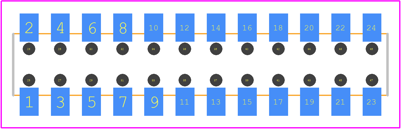 6-147105-2 - TE Connectivity PCB footprint - Other - Other - 6-147105-2-2