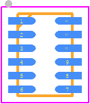 STM6601CM2DDM6F - STMicroelectronics PCB footprint - Small Outline No-lead - Small Outline No-lead - STM6601CM2DDM6F-1