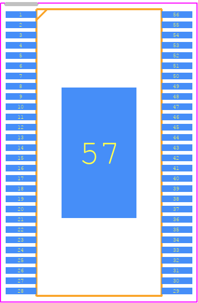 DRV8302DCAR - Texas Instruments PCB footprint - Small Outline Packages - Small Outline Packages - DCA (R-PDSO-G56)_1
