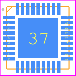 USB2512BI-AEZG - Microchip PCB footprint - Quad Flat No-Lead - Quad Flat No-Lead - USB2512BI-AEZG