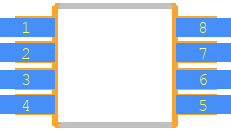 OPA2330AIDGKT - Texas Instruments PCB footprint - Small Outline Packages - Small Outline Packages - DGK0008A