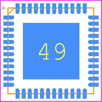 ATSAMR21G18A-MU - Microchip PCB footprint - Quad Flat No-Lead - Quad Flat No-Lead - ATSAMR21G18A-MU-48 QFN