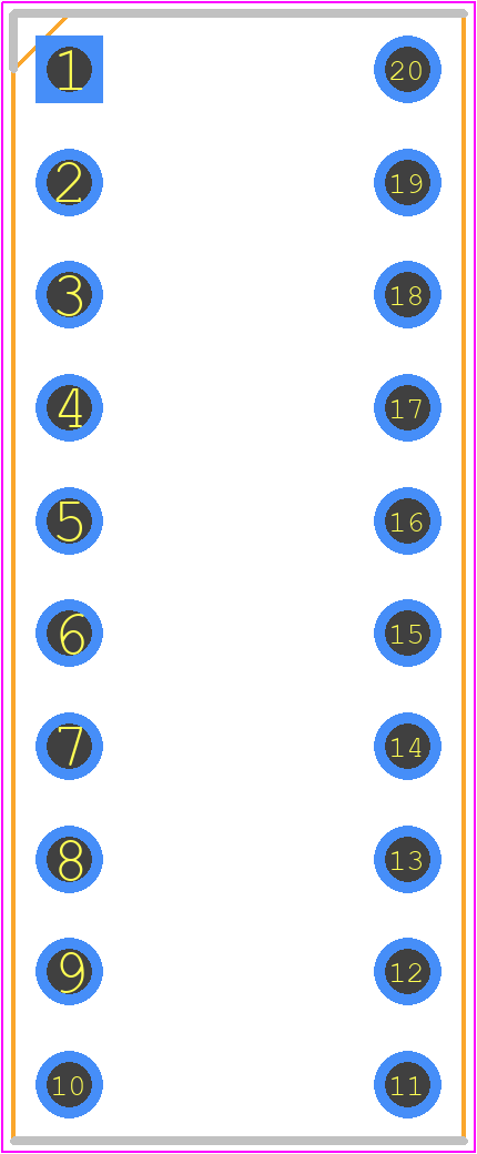 2227-20-03-07 - Multicomp Pro PCB footprint - Dual-In-Line Sockets - Dual-In-Line Sockets - 2227-20-03-07