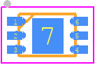 SKY16406-381LF - Skyworks PCB footprint - Small Outline No-lead - Small Outline No-lead - SKY16406-381LF