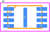 SST25WF040BT-40I/NP - Microchip PCB footprint - Small Outline No-lead - Small Outline No-lead - SST25WF040BT-40I/NP