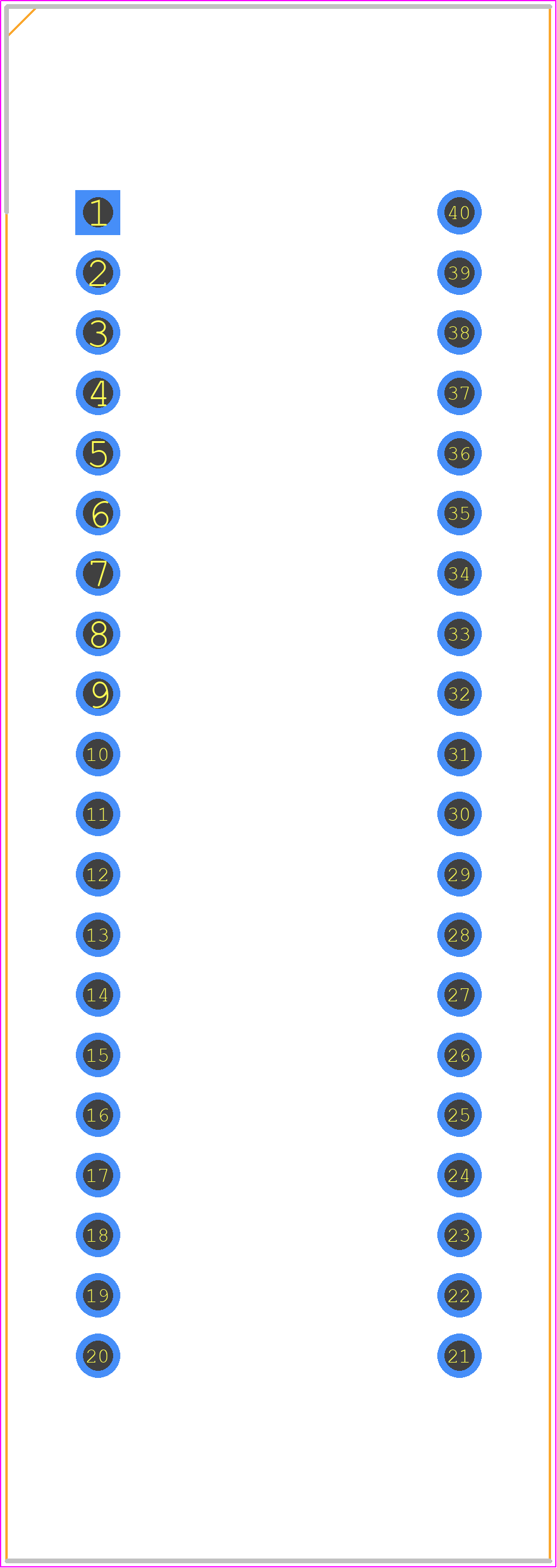 240-1280-00-0602 - 3M PCB footprint - Dual-In-Line Sockets - Dual-In-Line Sockets - 240-1280-00-0602