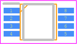 XC9801B503KR-G - Torex PCB footprint - Small Outline Packages - Small Outline Packages - MSOP-8A
