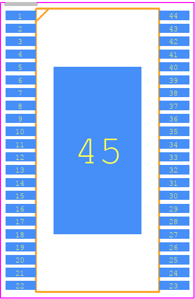 DRV8412DDW - Texas Instruments PCB footprint - Small Outline Packages - Small Outline Packages - DDV (R-PDSO-G44)