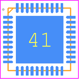 DA14581-00AT2 - Dialog Semiconductor PCB footprint - Quad Flat No-Lead - Quad Flat No-Lead - QFN-40