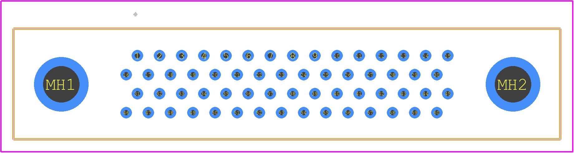 HDB-M4-060M222X - Amphenol PCB footprint - Other - Other - HDB-M4-060M222X-1