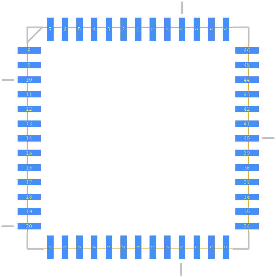 MC68HC11E0CFNE2 - NXP PCB footprint - Other - Other - PLCC127P2006X2006X508-52N