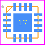HMC451LP3ETR - Analog Devices PCB footprint - Quad Flat No-Lead - Quad Flat No-Lead - HCP-16-3