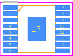 HMC439QS16GETR - Analog Devices PCB footprint - Small Outline Packages - Small Outline Packages - 3