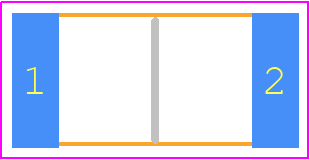 RL73K3AR10J - TE Connectivity PCB footprint - Resistor Chip - Resistor Chip - RL73K3AR10J