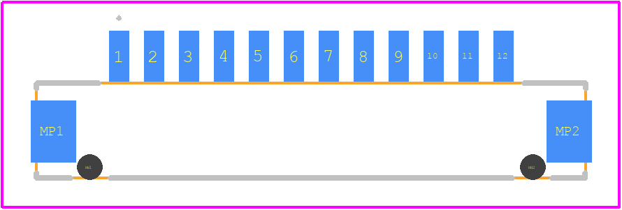 DF13-12P-1.25V(20) - Hirose PCB footprint - Other - Other - DF13-12P-1.25V(20)-2