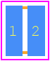 LLR185C70G105ME01K - Murata Electronics PCB footprint - Capacitor Chip Non-polarised - Capacitor Chip Non-polarised - LLR18 L=0.8mm W=1.6mm T=0.5mm