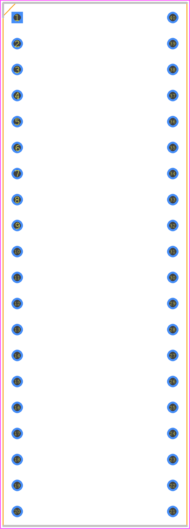 2227MC-40-06-F1 - Multicomp Pro PCB footprint - Dual-In-Line Sockets - Dual-In-Line Sockets - 2227MC - Series