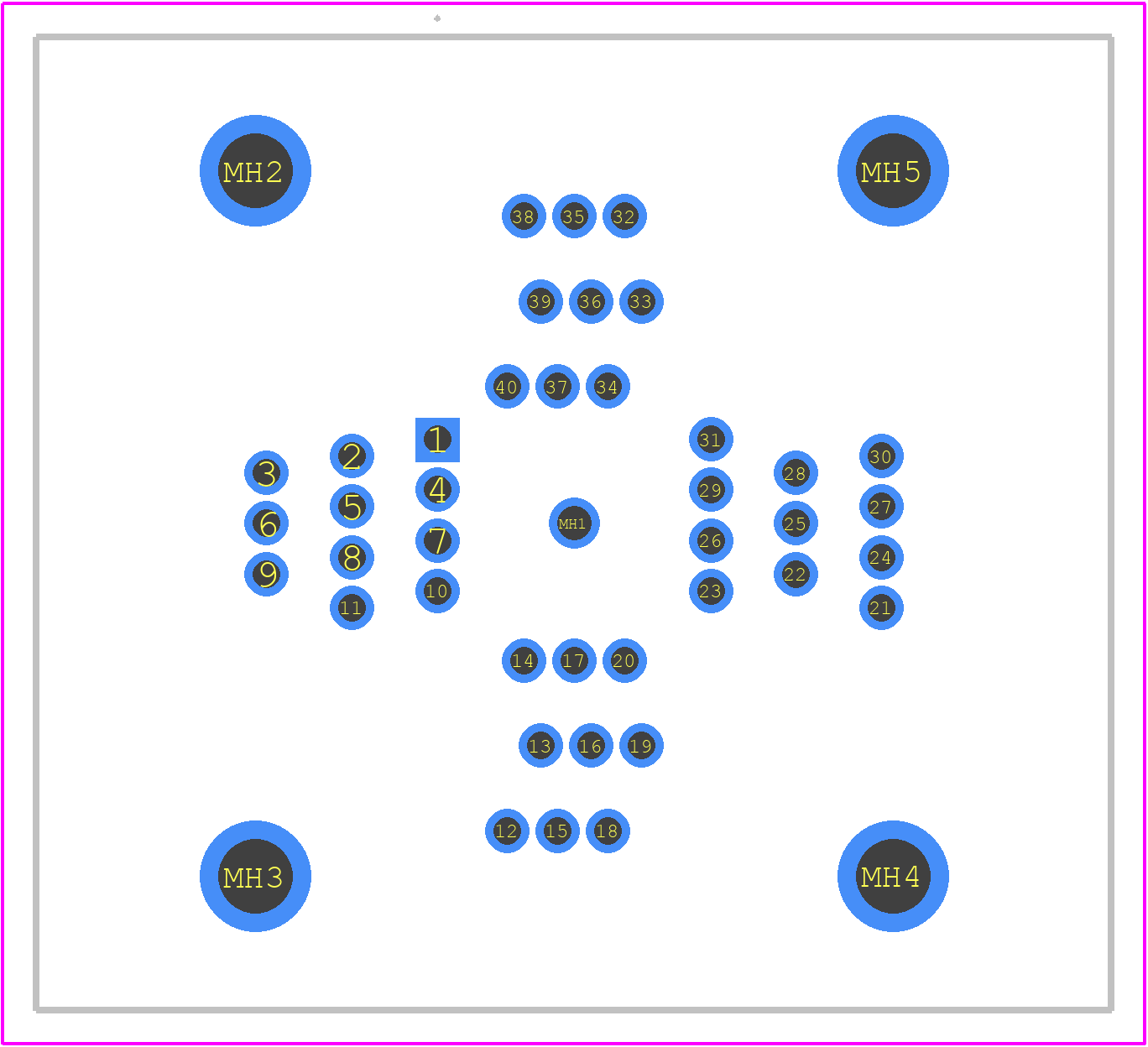 QFN11T040-004 - Yamaichi PCB footprint - Other - Other - QFN11T040-004-2