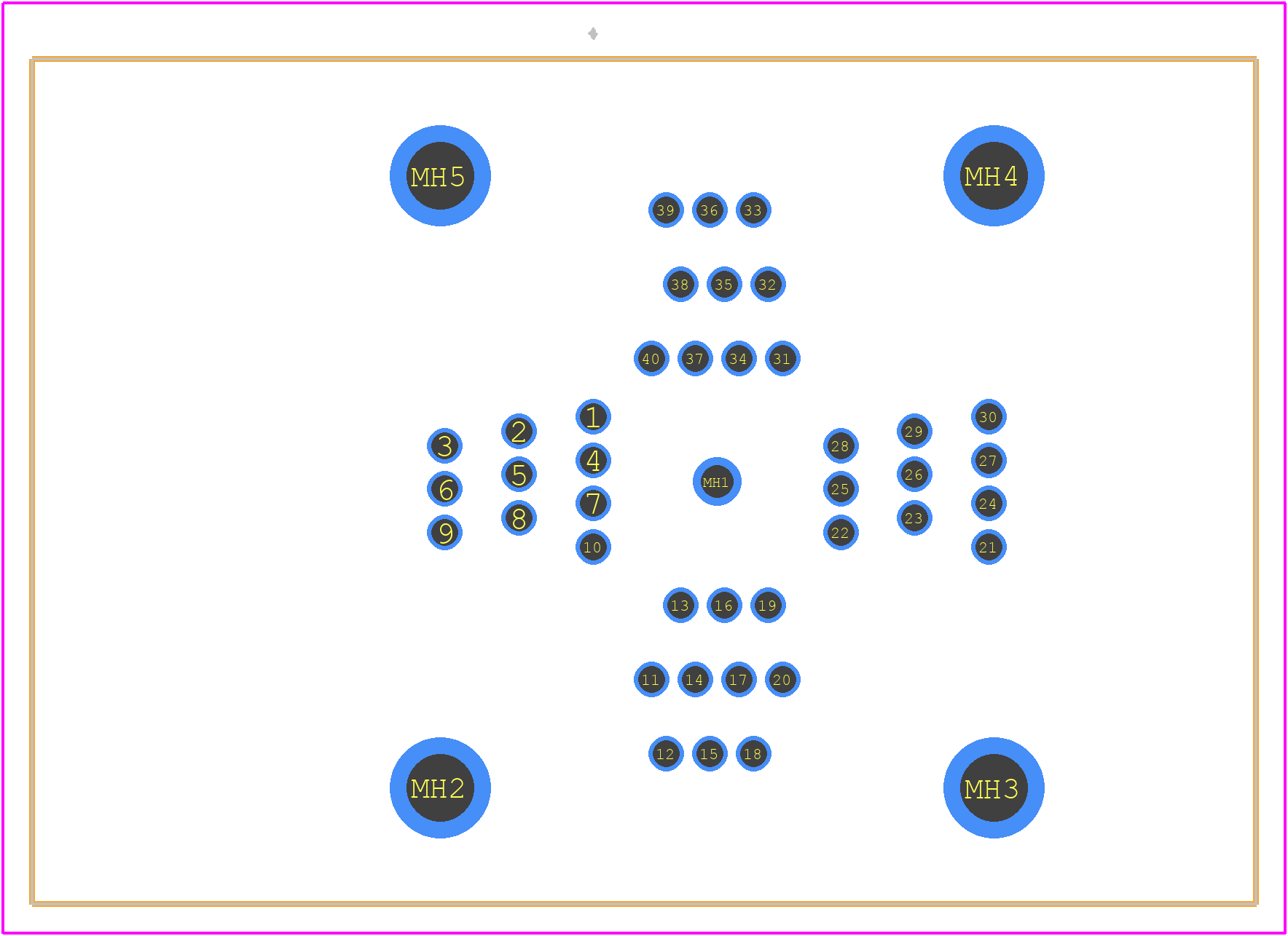 QFN11T040-006 - Yamaichi PCB footprint - Other - Other - QFN11T040-006-2