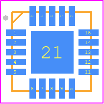 MP3385GR-P - Monolithic Power Systems (MPS) PCB footprint - Quad Flat No-Lead - Quad Flat No-Lead - QFN-20 (4mmx4mm)