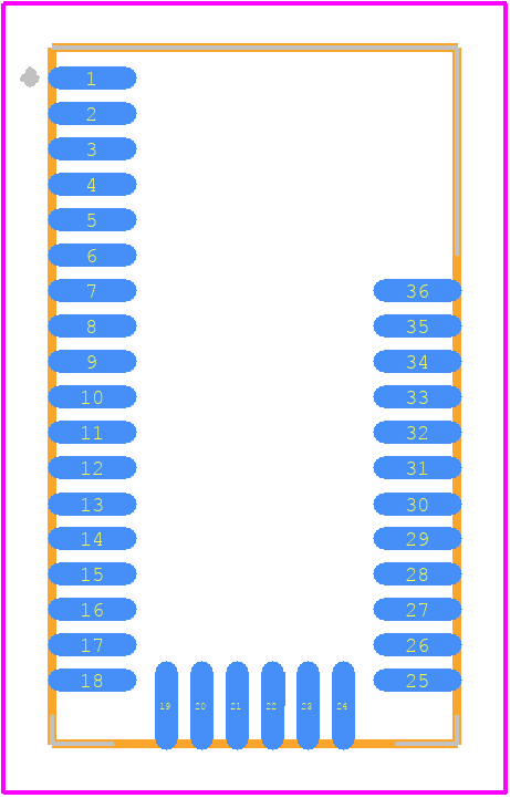 BLE113-A-v1 - Silicon Labs PCB footprint - Other - Other - BLE113-A-M256K-1