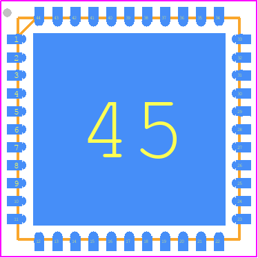 PIC16F877A-I/ML - Microchip PCB footprint - Quad Flat No-Lead - Quad Flat No-Lead - PIC16F877A-I/ML-1