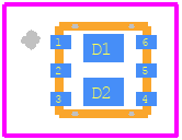 CSD87502Q2 - Texas Instruments PCB footprint - Other - Other - CSD87502Q2-2