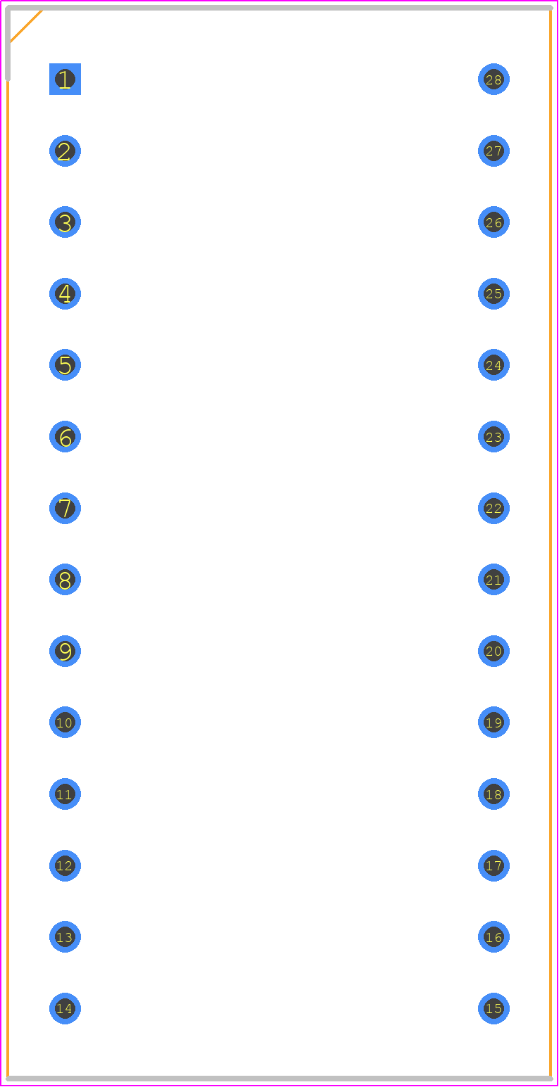 LDT-A512RI - Lumex PCB footprint - Dual-In-Line Sockets - Dual-In-Line Sockets - LDT-A512RI