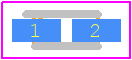 SML-D15VWT86 - ROHM Semiconductor PCB footprint - LED Moulded - LED Moulded - 0603
