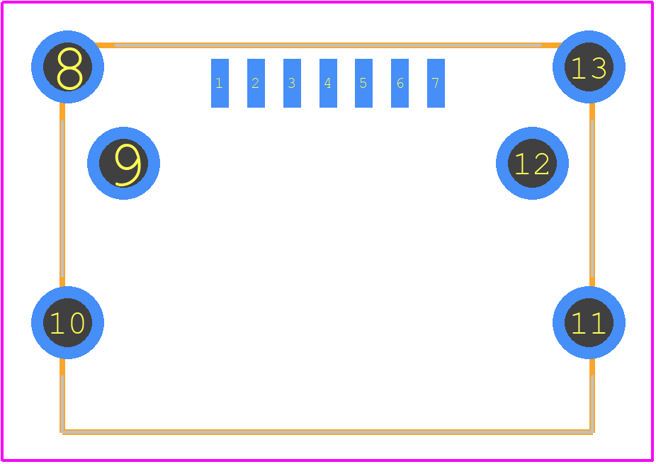 G091131300LF - Amphenol PCB footprint - Other - Other - G091131300LF-3