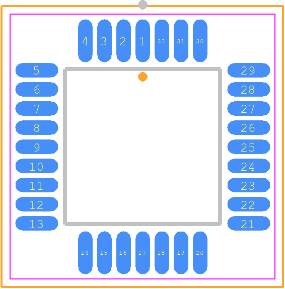 AM29F040B-90JI - Spansion PCB footprint - Plastic Leaded Chip Carrier - Plastic Leaded Chip Carrier - PL032