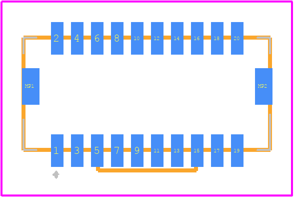501190-2027 - Molex PCB footprint - Other - Other - 501190-2027-1