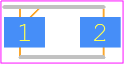US1M-13-F - Diodes Incorporated PCB footprint - Small Outline Diode Flat Lead - Small Outline Diode Flat Lead - US1M-13-F 1