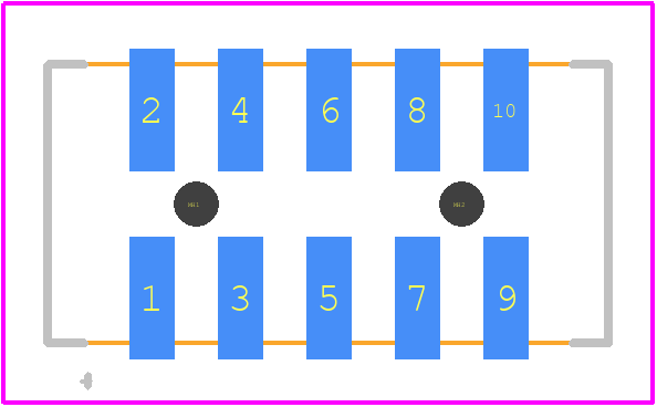 87832-1020 - Molex PCB footprint - Other - Other - 87832-1020-2